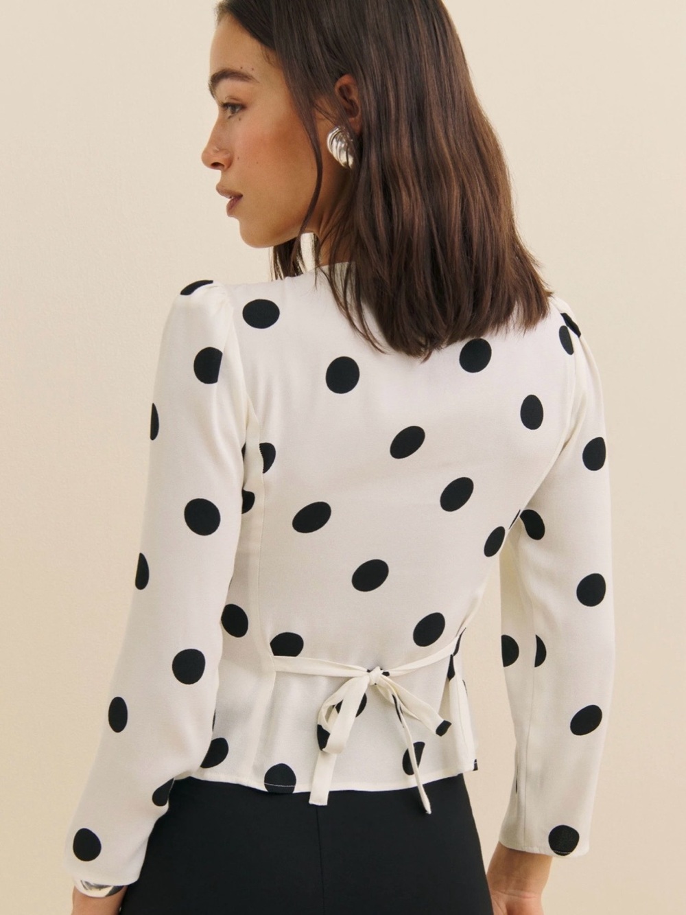 Reformation Drina Top Ivory - Size 4